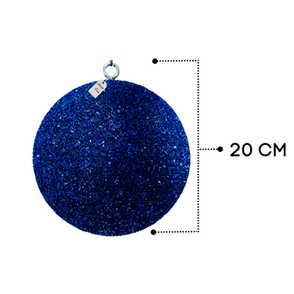 Blue Glitter Christmas Baubles