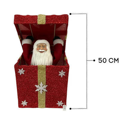 Santa Claus in Gift Box – Christmas Decoration (Set of 3 Colors)