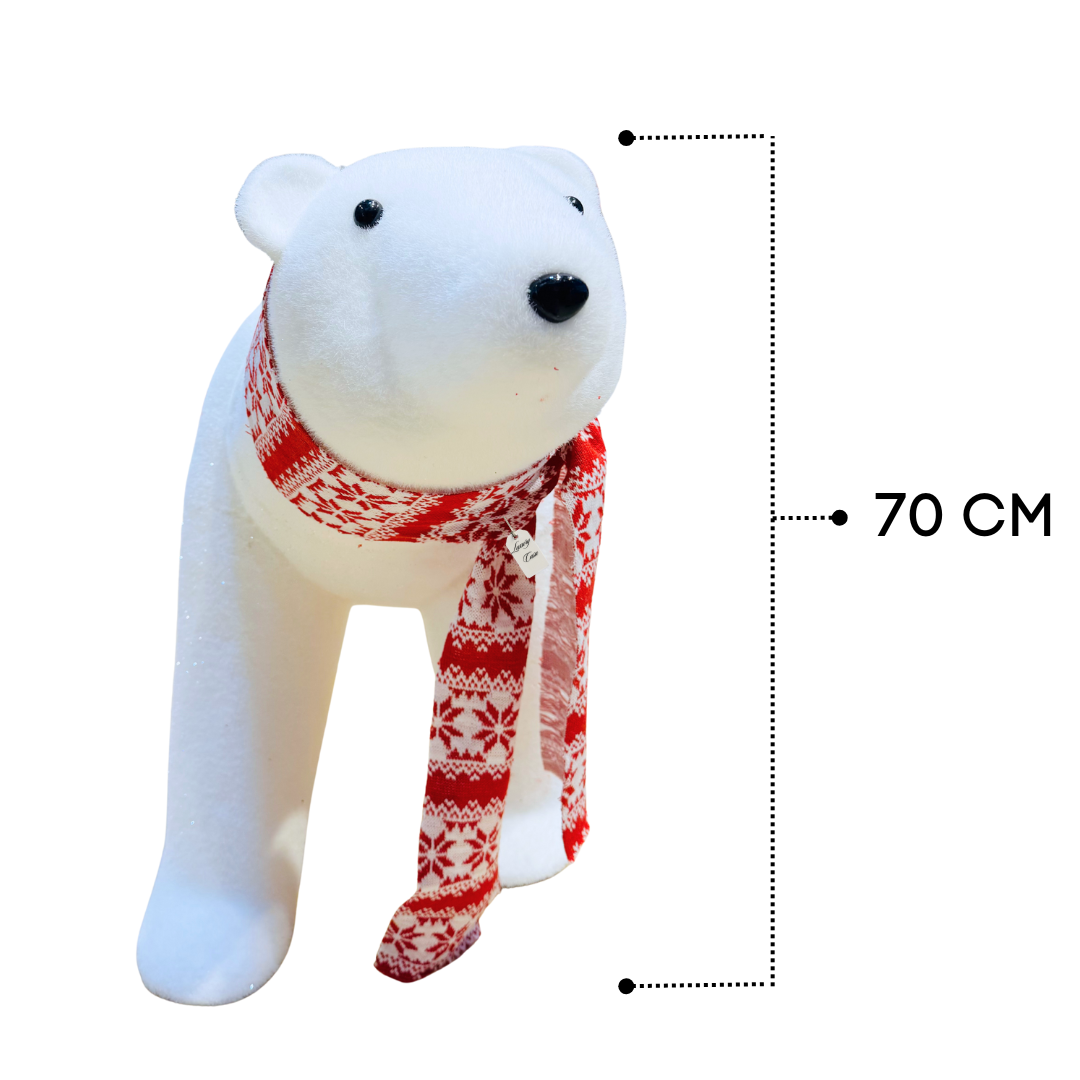 Polar Bear Decoration with Scarf