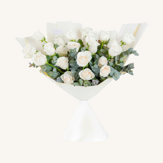 Anniversary 25 White Roses