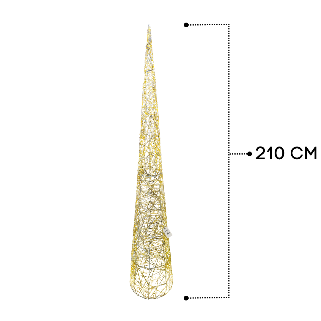 Golden Cone Tree Decoration