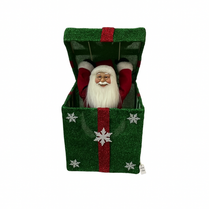 Santa Claus in Gift Box – Christmas Decoration (Set of 3 Colors)