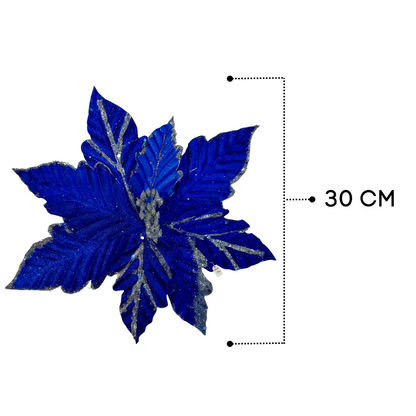 Glitter Poinsettia Flower Decoration