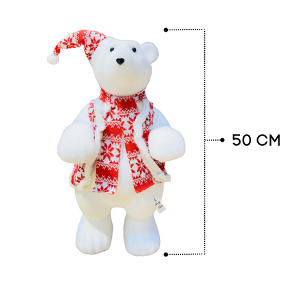 Bear Figurine with Scarf & Coat
