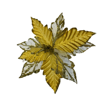 Glitter Poinsettia Flower Decoration