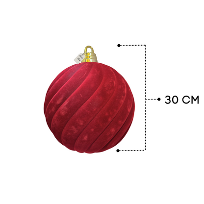 Red Velvet Christmas Baubles