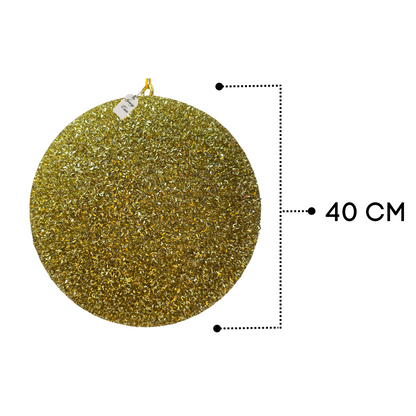 Gold Glitter Christmas Baubles