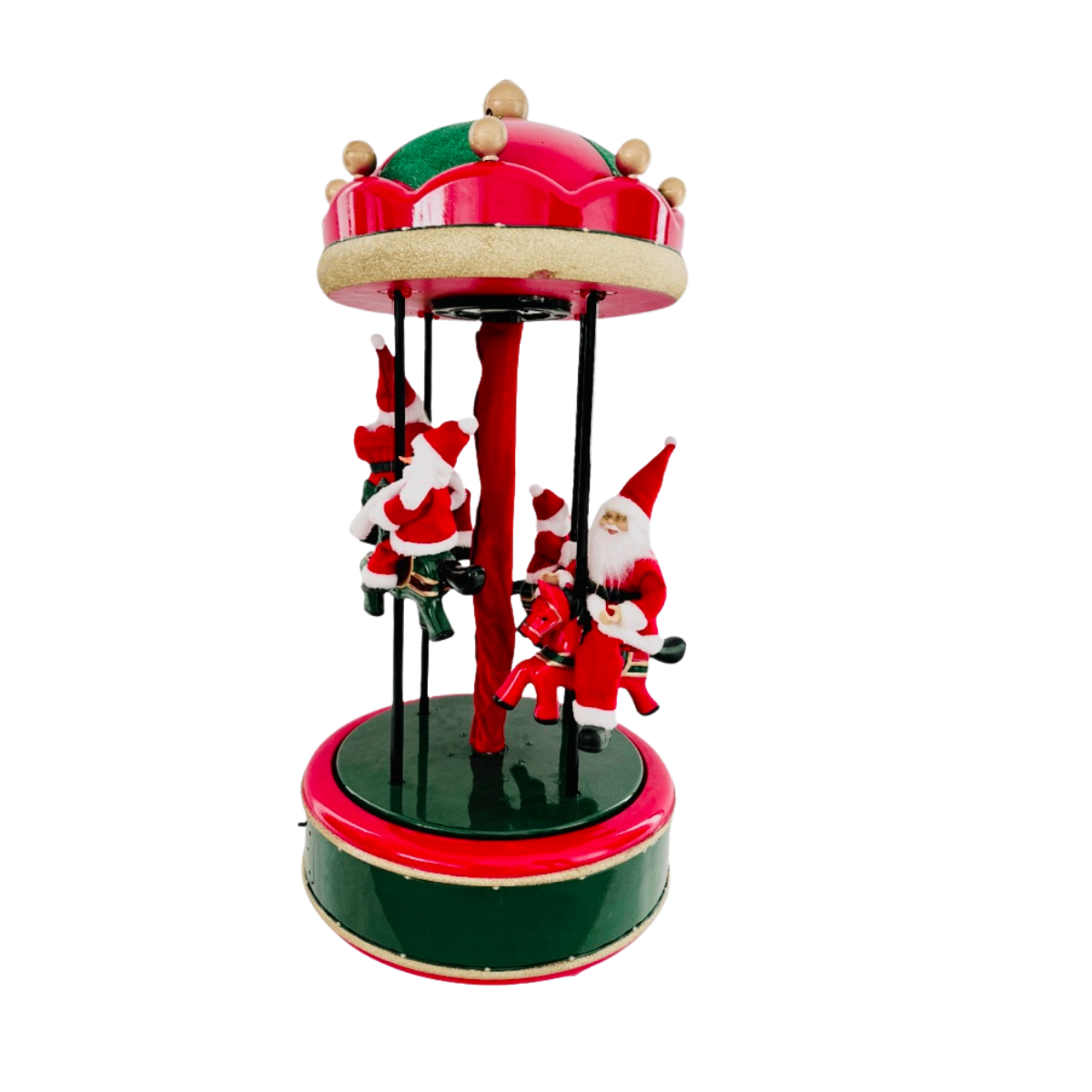 Animated Musical Santa Christmas Carousel Tabletop Decoration
