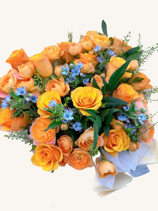 Summer Juice | Orange Mix Roses Bouquet