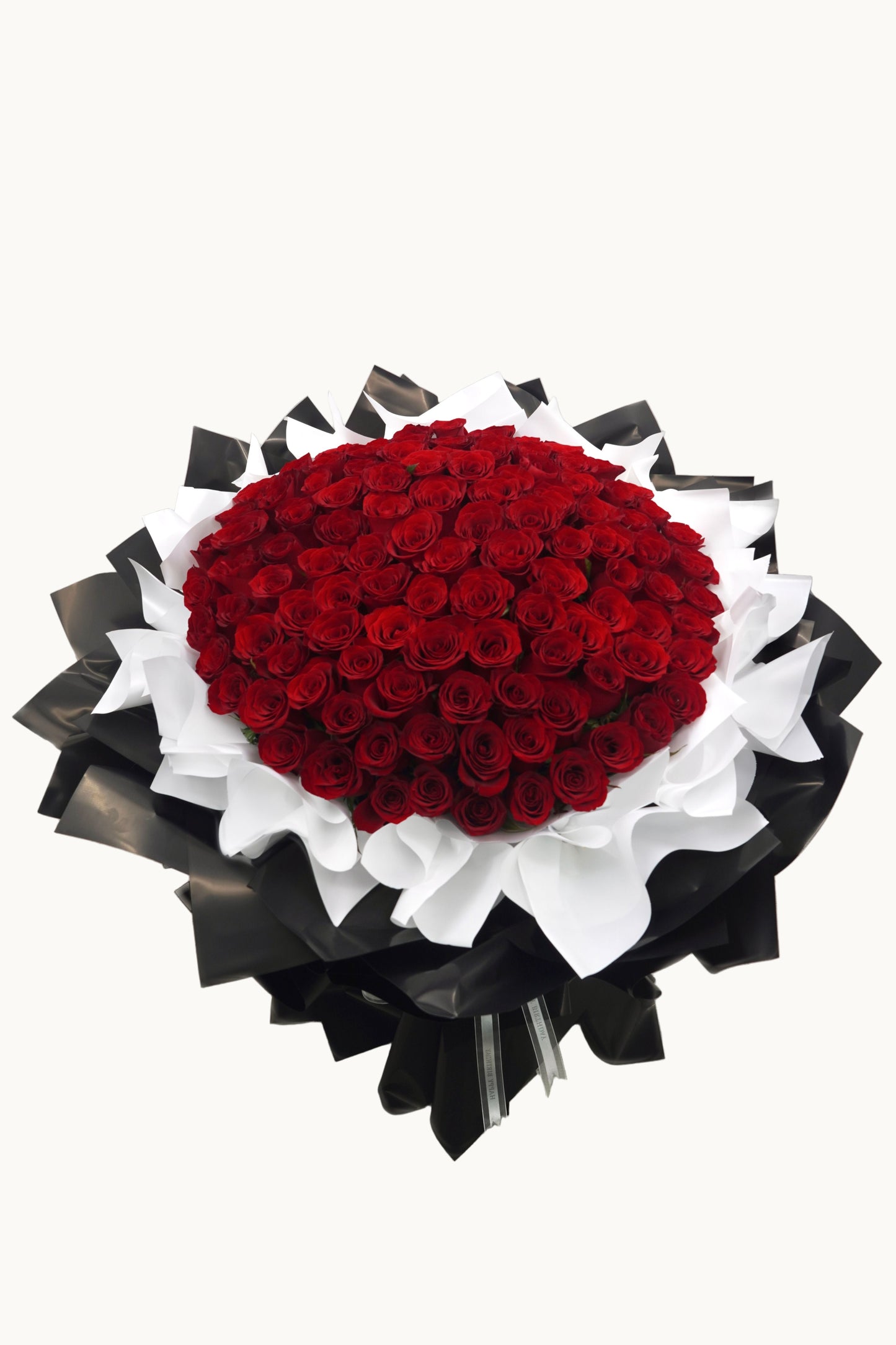 Classic Black And White | Premium Red Roses