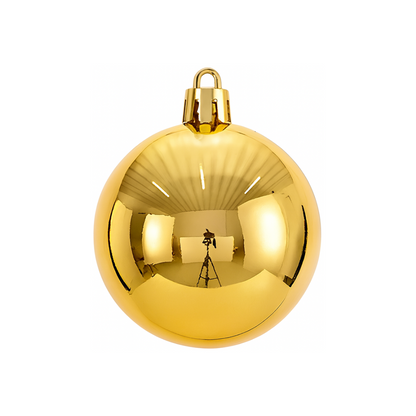 Gold Christmas Bauble Ornament – 20 cm (Glossy Shatterproof Decoration)