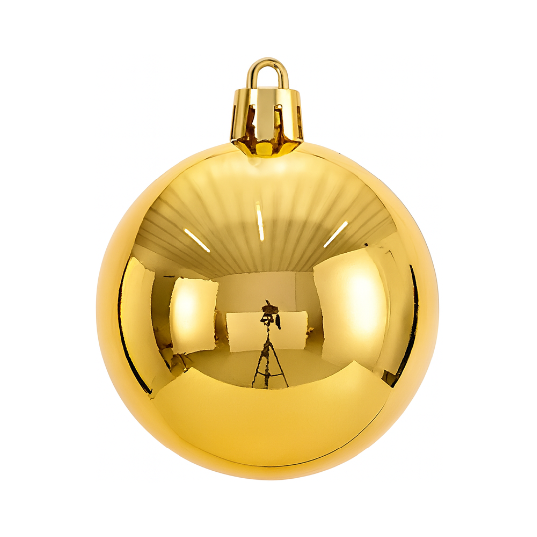 Gold Christmas Bauble Ornament – 25 cm (Glossy Shatterproof Decoration)